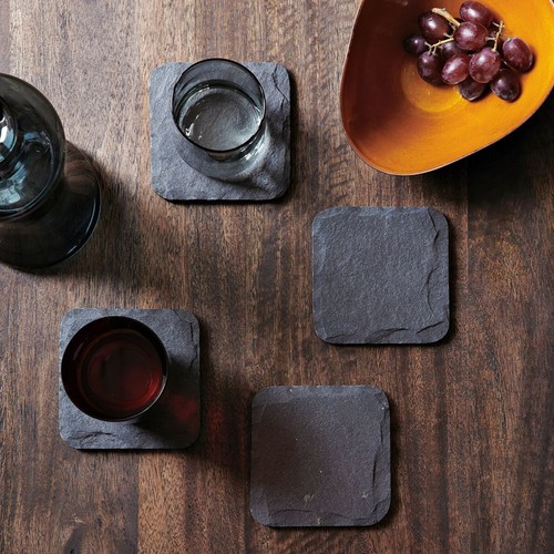 Set sottobicchieri ardesia - set,